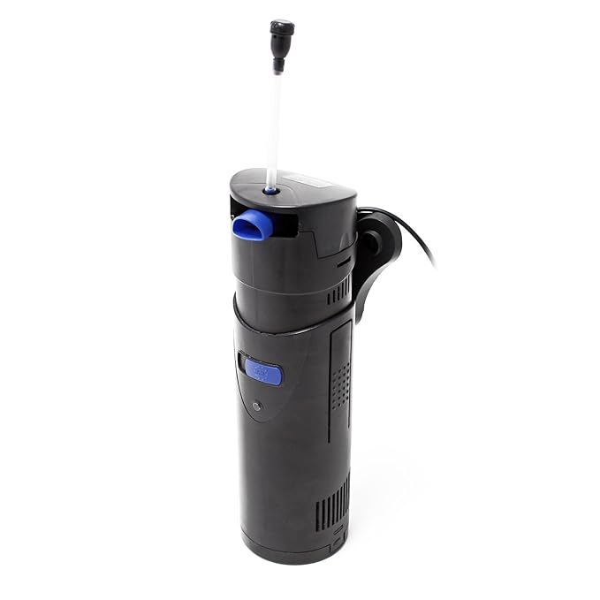 SunSun CUP-807 4 in 1 Aquariumpumpe 700 L/h 10 W mit 7 W UVC Klärer und Filtermaterial