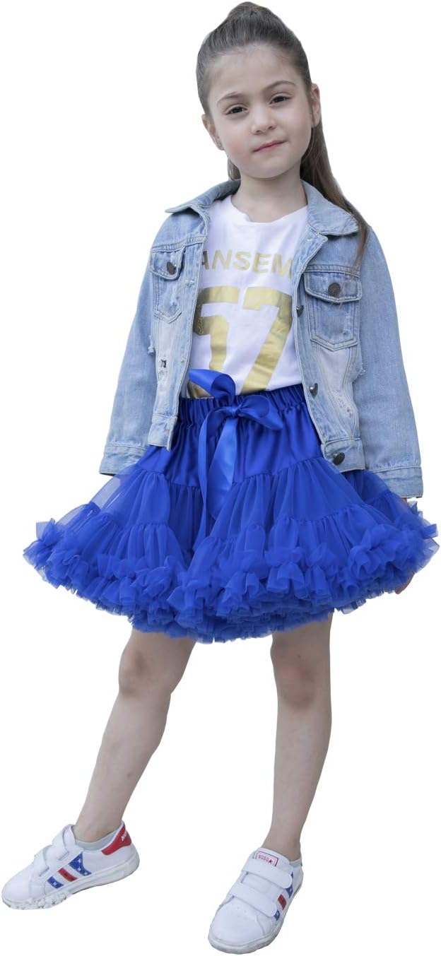 Baby Girl Tulle Skirt Extra Fluffy Petticoat for Girls 36 Colors Kids Tutu Skirt Ballet Pettiskirt for Little Girl (6M-10T)