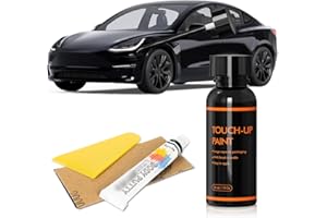 XTryfun Solid Black Touch Up Paint for Tesla, DIY Car Paint Scratch Repair Kit, Automotive Paint, Quick & Easy Fix Scratch Repair for Tesla Model 3/Y/S/X