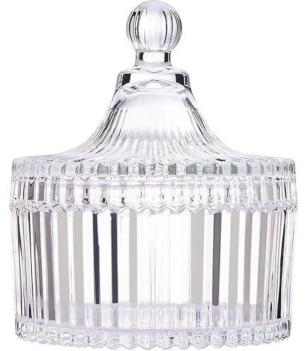 Barski Handmade Lead Crystal Cookie Jar / Candy Box - 8" High, 1 Litre (34 Oz) Capacity, Made In Europe