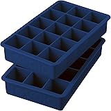Tovolo Perfect Ice Mold Freezer Tray of 1.25" Cubes for Whiskey Bourbon, Spirits & Liquor, BPA-Free Silicone, Fade Resistant,