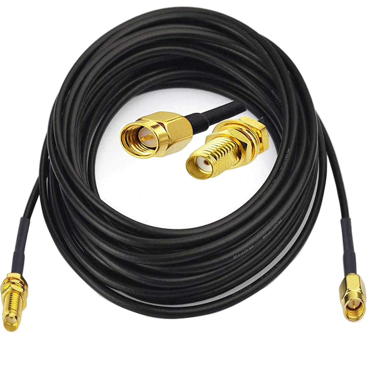 RUNCCI-YUN 2 X 5m Wifi Antenna Extension Cable, Rg174 Coaxial Cable Sma Male To Sma Female, For 2G 3G LTE Wifi Fpv Antenna