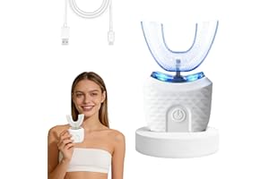U-Shaped Sonic Toothbrush for Adults,Automatic Toothbrush 360°Silicone Cold Light Gentle Care,Portable Travel Design