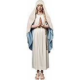 Virgin Mary Robe for Women - Biblical Halloween Costume Set for Adults