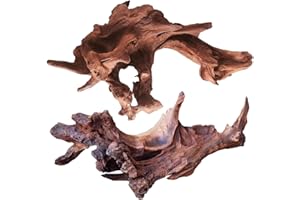 Hiwzitar Natural Large Coral Driftwood for Aquarium Decor, 10-15 Inch Length Branches for Fish Tank Reptile Decorations 2 PCS
