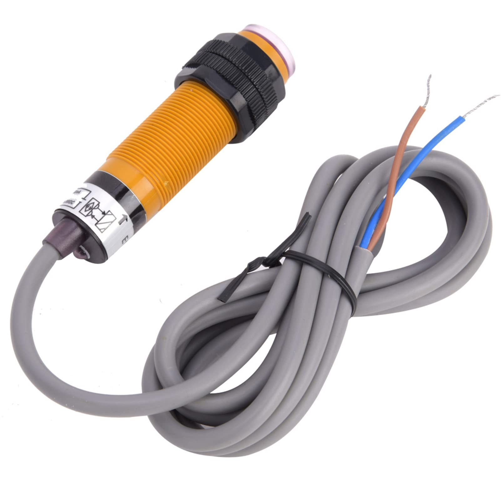 5 Pairs E18-T3P1 Photoelectric Switch Sensor 6-36VDC 300mA Through-Beam PNP Normally Open Induction Distance Sensor for Metallurgy Chemical Industry Industrial Automation