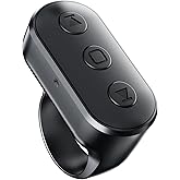 Wireless Ring Remote for iPhone Android Camera with Zoom. Phone Front/Rear Camera Flip Shutter, Must Have Selfie Accessories 