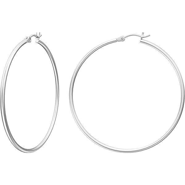 YOUNGYUE 5mm Wide 925 Sterling Silver Hoop Earrings Nigeria | Ubuy