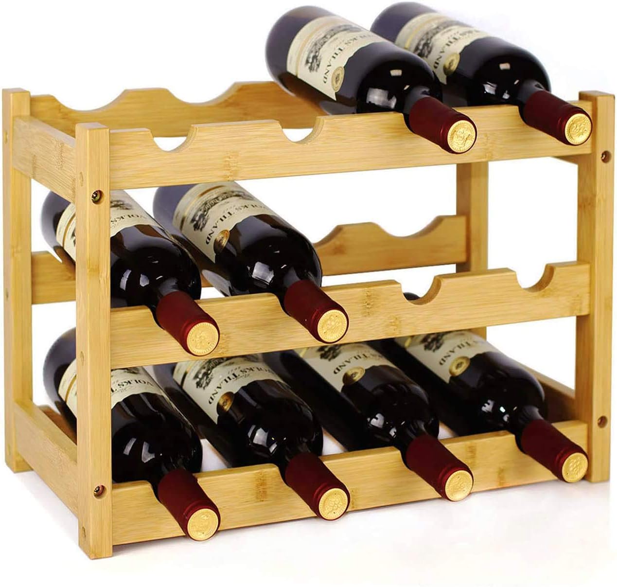Rta La Pagode 12 Bottle Countertop Wine Rack Natural Bamboo Wine Rack Modular System Wine Racks Home Tenerife Direct Com