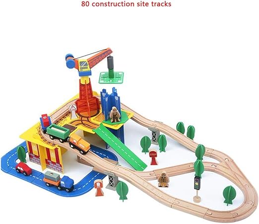 Siti Regali Di Natale.Yumeige Costruzioni Costruzioni For Bambini Blocchi Di Costruzione Del Sito Della Pista Da Costruzione 80 Pezzi Regali Di Natale Regali For Bambini In Legno Construction Amazon It Giardino E Giardinaggio