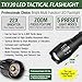 EcoGear FX LED Flashlight - Mini Camping Flashlight with High Lumens, 5 Light Modes, Zoomable Beam - Bright Tactical Flash Light for Outdoor Home and Emergency (1)