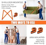 URAQT 2-Person Lifting Straps 2 Pcs Anti-Slip Orange 4.5cm 800 lbs Load view 5