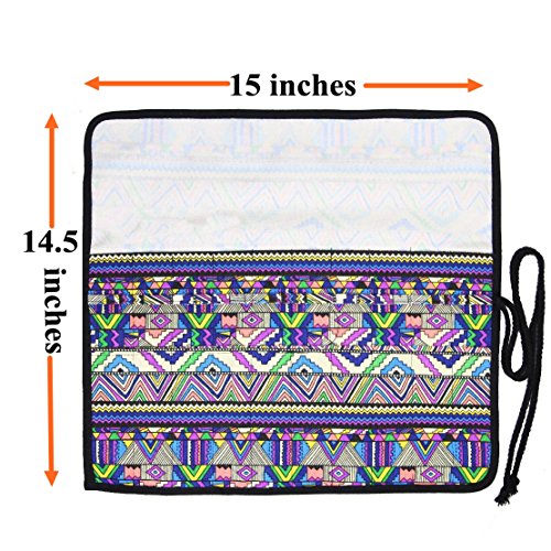 2 Pockets+Brushes+Holder+Canvas+Bohemia