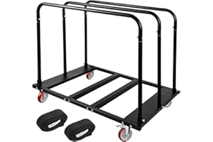 OKSTENCK Folding Table Cart, 1800 Lbs Capacity, Table Transport Cart with Swivel Wheels, Accommodates 10 Tables, Suitable for