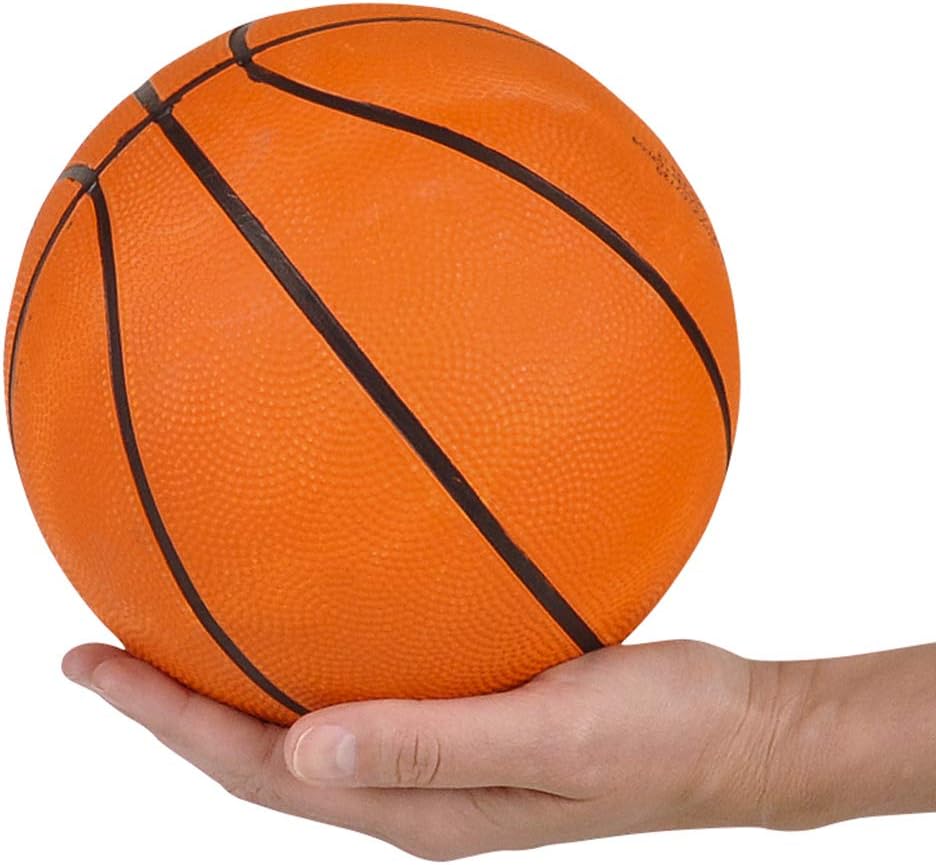 Bedwina Mini Basketballs - (7 Inch, Size 3) Pack of 4 - Mini Hoop Basketball Set for Indoor, Outdoor, Pool Parties, Small Hoops Basketball Game Party Favors for Kids: Toys & Games