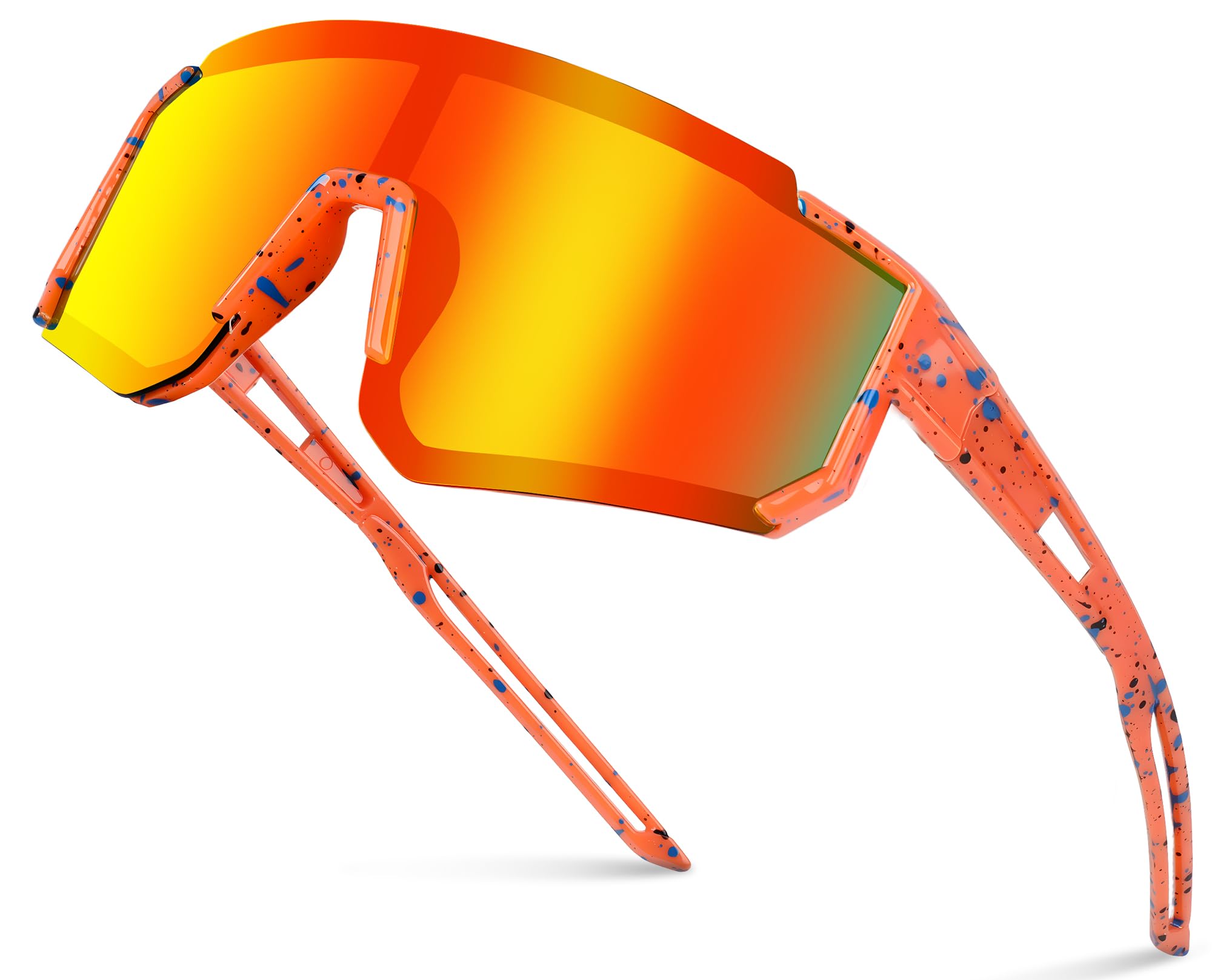 Photo 1 of AGGKKY Kids Sunglasses, Youth Baseball Sunglasses for Boys Girls, Polarized Sun Glasses UV400 Sports Cycling Shades Lightweight Frame for Kids Ages 8-14 (Orange Frame/Orange Lens)