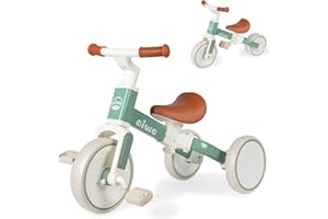 aiwo 4in1 Tricycle for Toddlers 1-3, Toddler Balance Bike for 1 to 4 Year Old Boys Girls First Gift, Ride-on Toys Toddler Bike Kids Tricycle