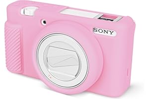 Rieibi ZV-1F Case, Soft Silicone Protective Case for Sony ZV1F/ZV-1M2/ZV-1 Mark II Vlog Camera, Lightweight ZV1F Case - Pink