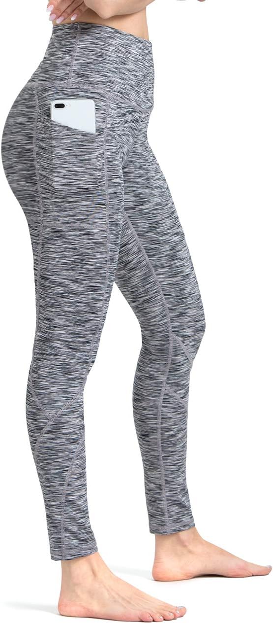 ALONG FIT Gym Leggings Women High Waist Yoga Leggings with Pockets Tummy Control Stretch Running Tights for Running Workout Gym Cycling
