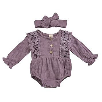 purple baby romper