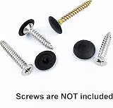 Qrity 50PCS Black 12MM Plastic Screw Cover Caps Cross Head Furniture Cabinet view 3