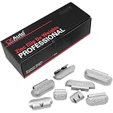 CKAuto P Zinc Clip-On Wheel Weights Assortment for Steel Rims, 100 pcs/Box | 0.25 oz, 0.5 oz, 0.75 oz, 1.0 oz, 25 Pieces per Style, Coated Gray Tire Weights for Cars Trucks SUVs Motorcycles and More