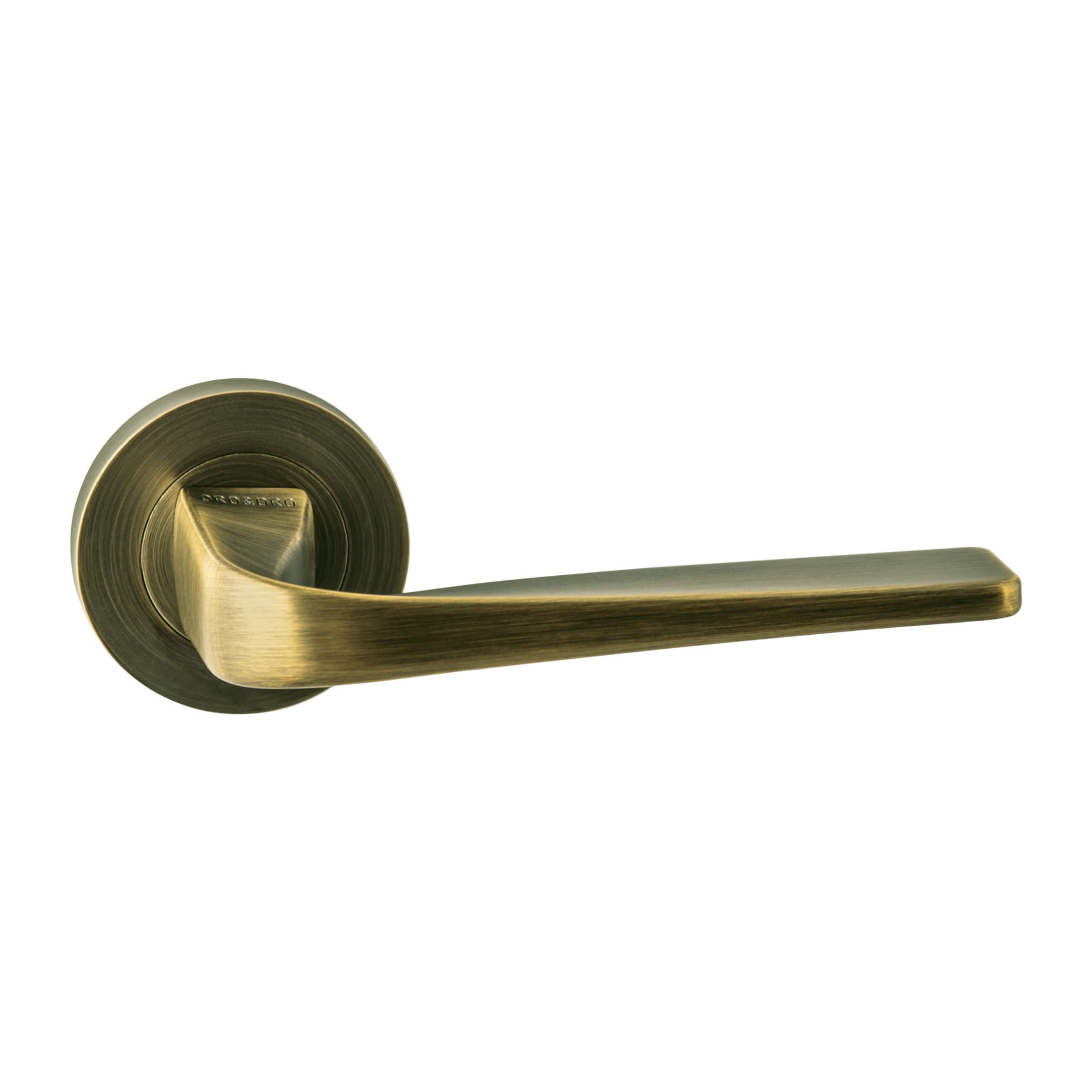 UAP ORO & ORO Forma Lever - Round Rose Matt Antique Door Handle for Internal Doors Easy Installation with Bolt-Through Fixing