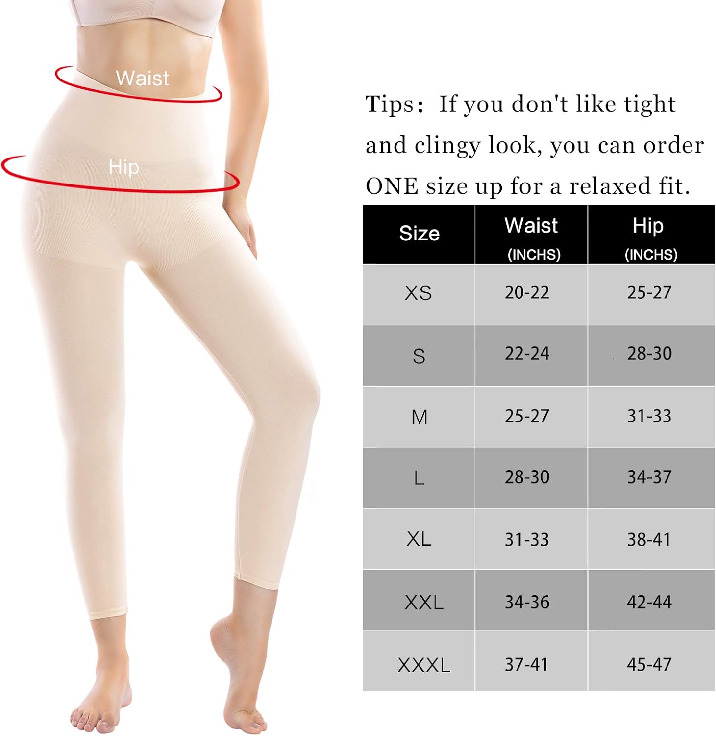 +MD Women's High Waist Target Firm Control Shapewear Compression Slimming Leggings: Clothing