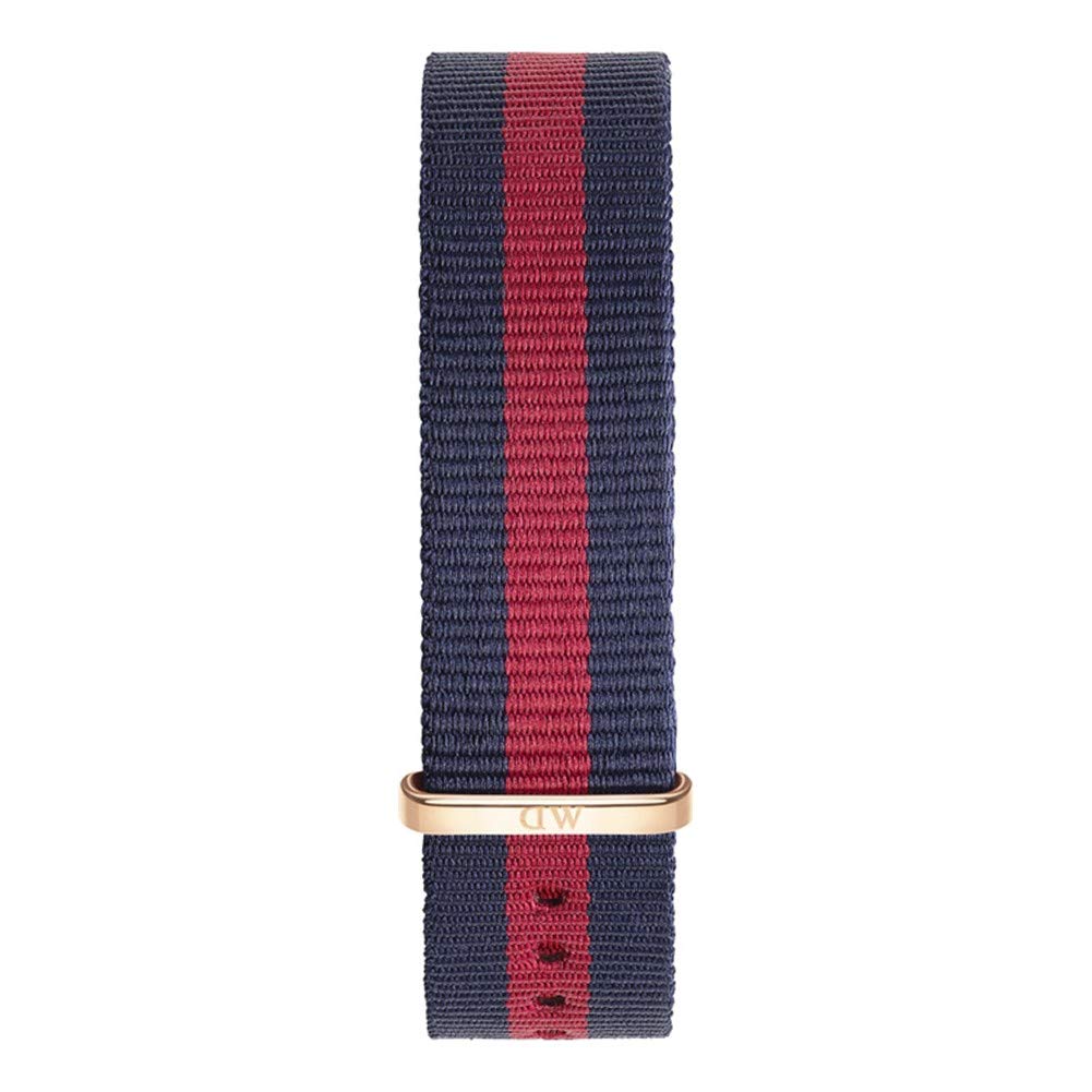 Daniel Wellington Classic Oxford, Blue-Red/Rose Gold Watch Strap, 18mm, NATO, for Women and Men