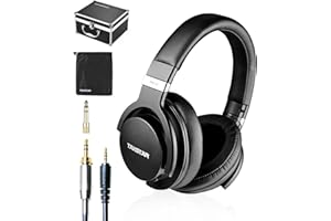 TAKSTAR On-Ear Monitor Headphones Bass Adjustment HiFi Stereo Dynamic Studio Noise Cancelling Headsets for Recording Monitoring — PRO 82 Black