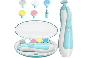 AXIDUN-Lima de uñas para bebé, Cortaúñas para bebé, Pulidora de uñas para bebé, Cortaúñas Versátiles，Lima de uñas para el cuidado del bebé(Verde)