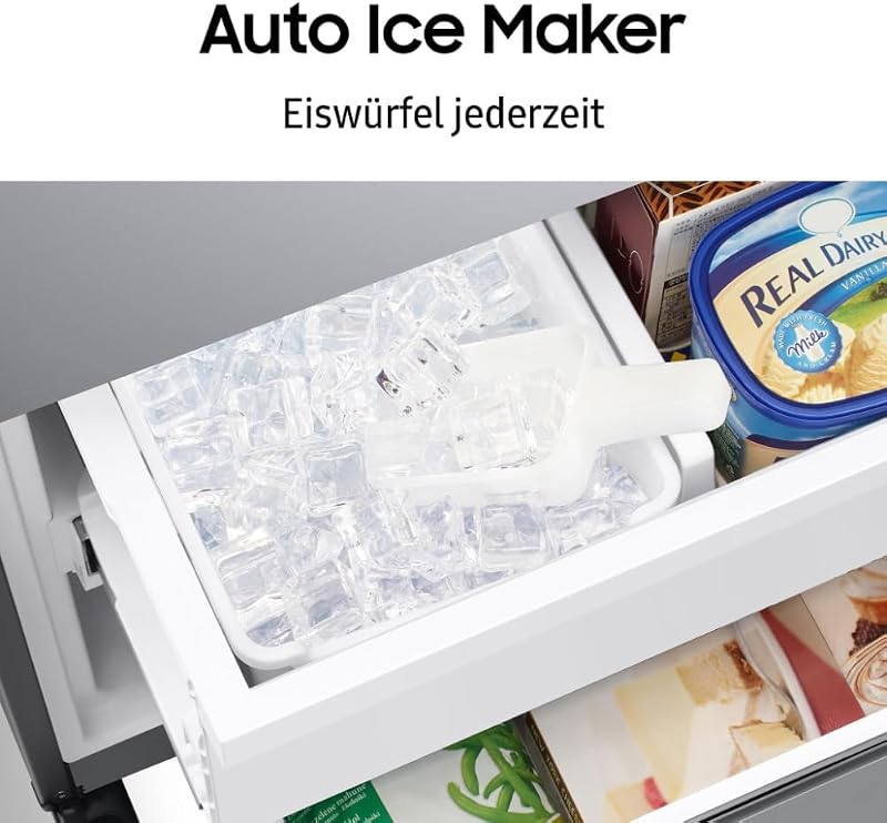 French-Door-Kühlschrank mit Gefrierfach, 178 cm, 495 l, WiFi & SmartThings AI Energy Mode, Twin Cooling+, Auto Ice Maker, No Frost+, Edelstahl Look, RF50C530ES9/EF