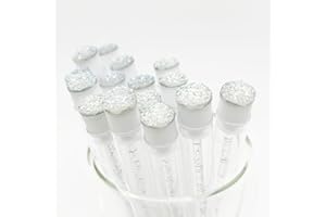 i-Laesh 20 Pcs Lash Brush Eyelash Brushes for Eyelash Extensions Spoolies Cleaning Mascara Wands Tube Diamond Disposable Makeup Tool Applicator Set Sanitary Extension Supplies (White Star)