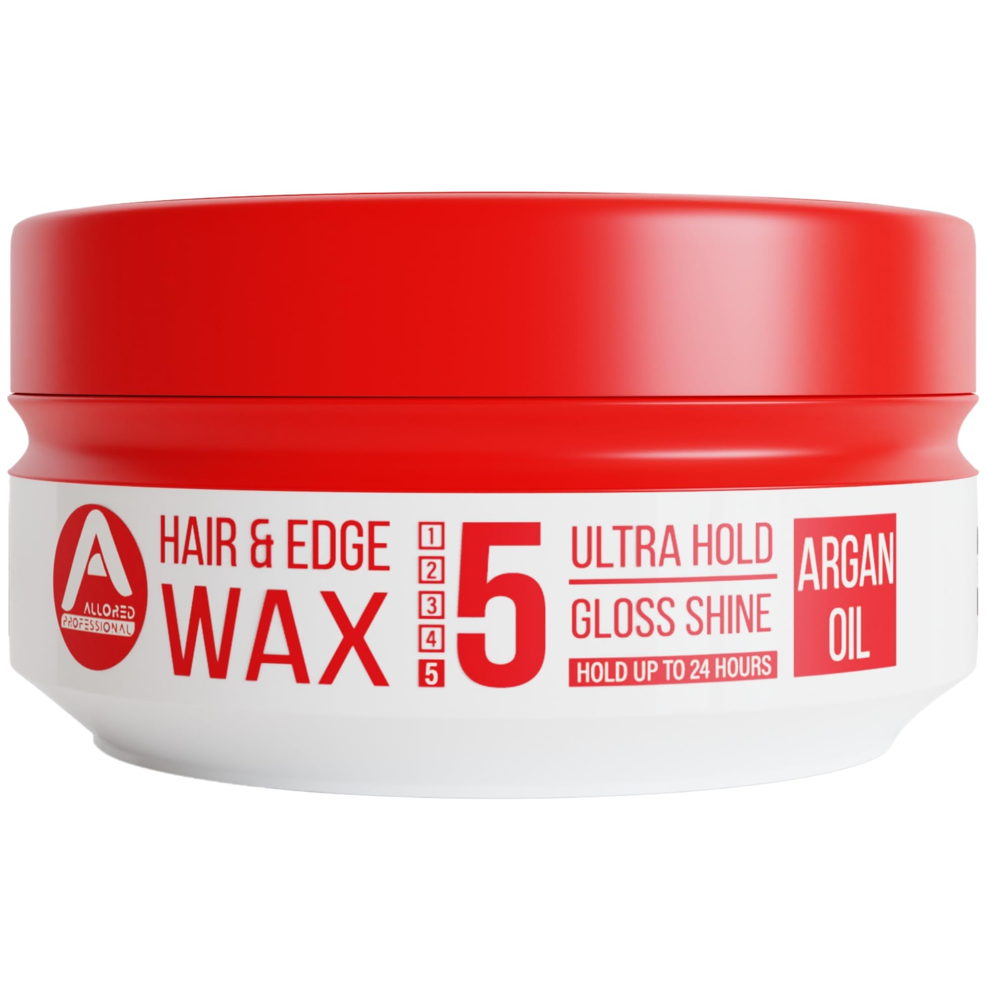Allored Professional Argan Oil Hair Edge Styling Wax - Strong Hold Gummy Wax with Watermelon Scent - 24 Hours Hold Edge Control Gel for Afro Hair - Aqua Hair Gel for Men & Women 150ml