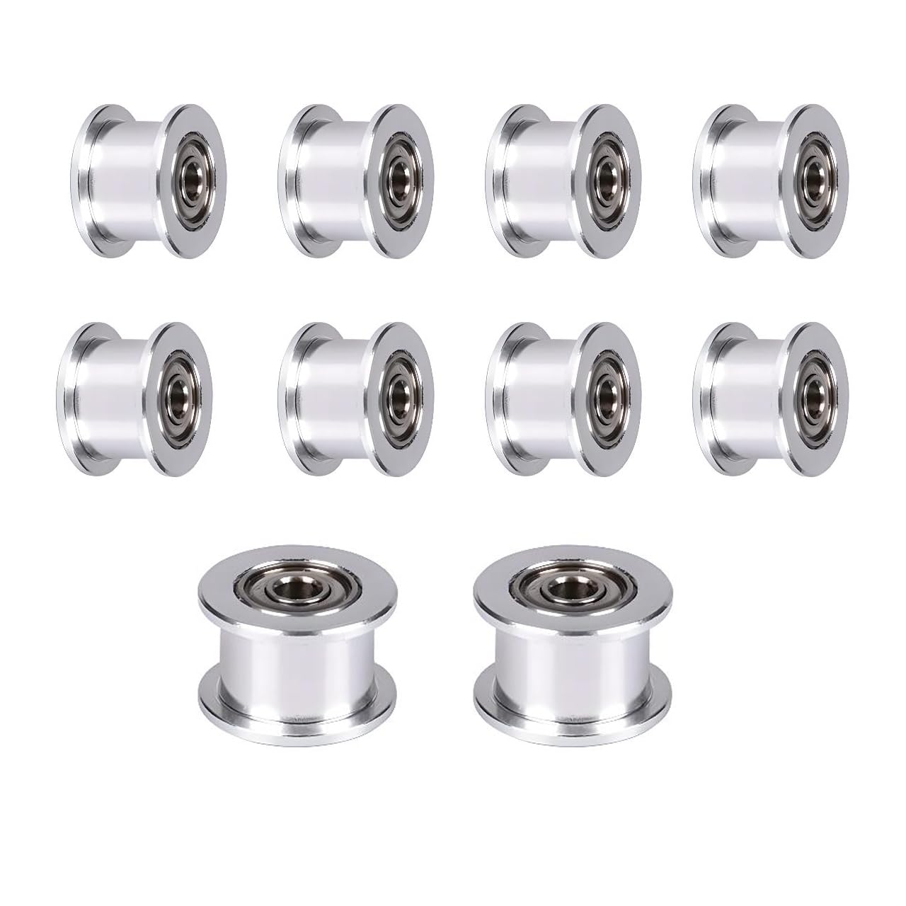 BZ 3D GT2 Idler Pulley 16 Toothless Bore 3mm Width 6mm 16T GT2 Idler 3mm for 3D Printer 6mm Width GT2 Timing Belt. (10pcs)