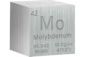 REELANX 1 Inch Molybdenum Cube Metal Density, High Density Element Cube Pure Metal, for Element Collections Lab Experiment Material,Elemental Collection Hobby,Gift for Children (Molybdenum)