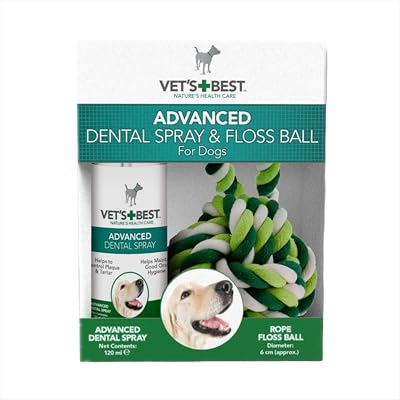 Vet's Best Natural Dental Spray & Floss Ball for Dogs