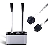 MY JOY SHOP Stainless Steel Toilet Brush and Holder Set - Modern Toilet Brush and Plunger Set - Bathroom Essentials