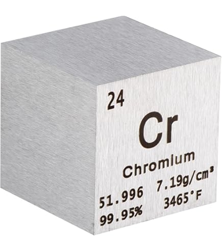 1 inch 25.4mm Vanadium Metal Cube 100g 99.9% Engraved Periodic