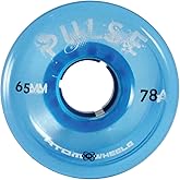 Atom Skates Quad Roller Wheels/Outdoor/Hardness 78A / 65x37 Blue Pulse/Set of 4