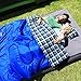 KingCamp Airbed Fitted Double Sleeping Bag with Bed Sheet & 2 Pillows, Queen Size Flannel Sleeping Bag for 2 Adults Keep Warm in -4 ℃/25℉ (Airbed Not Included)