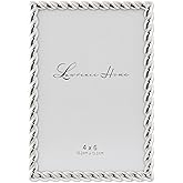 Lawrence Frames Rope Design Metal Frame, 4x6, Silver