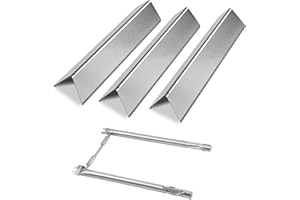 Derurizy Grill Replacement Part for Weber Spirit I & II 200 Series, Weber Spirit E-210, S-210, Spirit E-220, S-220, 7635 Flavorizer Bars and 69785 Grill Burner, Stainless Steel Rpair Kit Set