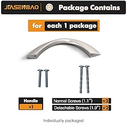 JIASENBAO 10 Pack Brushed Nickel Cabinet Pulls 3