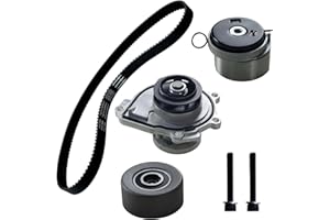 Engine Timing Belt Kit with Water Pump Compatible with 2009-2018 Chevy Cruze Aveo Aveo5 Sonic 1.6L 1.8L, 2009-2010 Pontiac G3