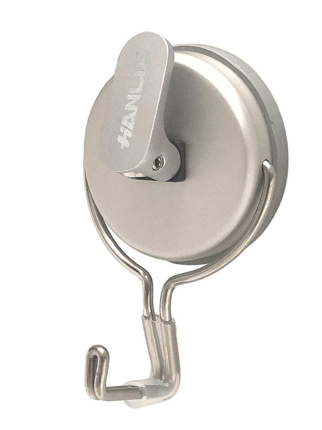 Bathroom & Kitchen Suction Hook Silver Aluminium & Stainless Steel