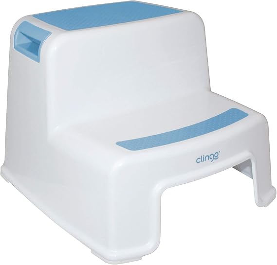 Escadinha Infantil com 2 Degraus, Clingo, Azul