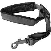 Morneve Saxophone Neck Strap Soft Padded Sax Strap for Alto Tenor Saxophone Baritone Soprano Clarinet Horn Music Beginners with Thick Swivel Sheepskin Suede Villus Snap Hook