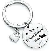 RSZOTW German Shepherd Mom Keychain German Shepherd Jewelry German Shepherd Owner Gift