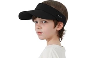 Jastore Kids Sun Visor Hat Lightweight Cotton Girls Baseball Hat Boys Adjustable Sports Tennis Hat Golf Visor Cap Beach Hat
